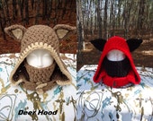 With color options,Deer Hood with Cowl,Deer Hat,Kids,Teens,Adults,Toddlers