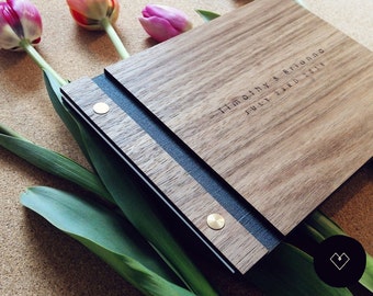 Rustic wood guest book rustic guest book wood guest book rustic Wedding Guest Book Ideas | Large (A4)