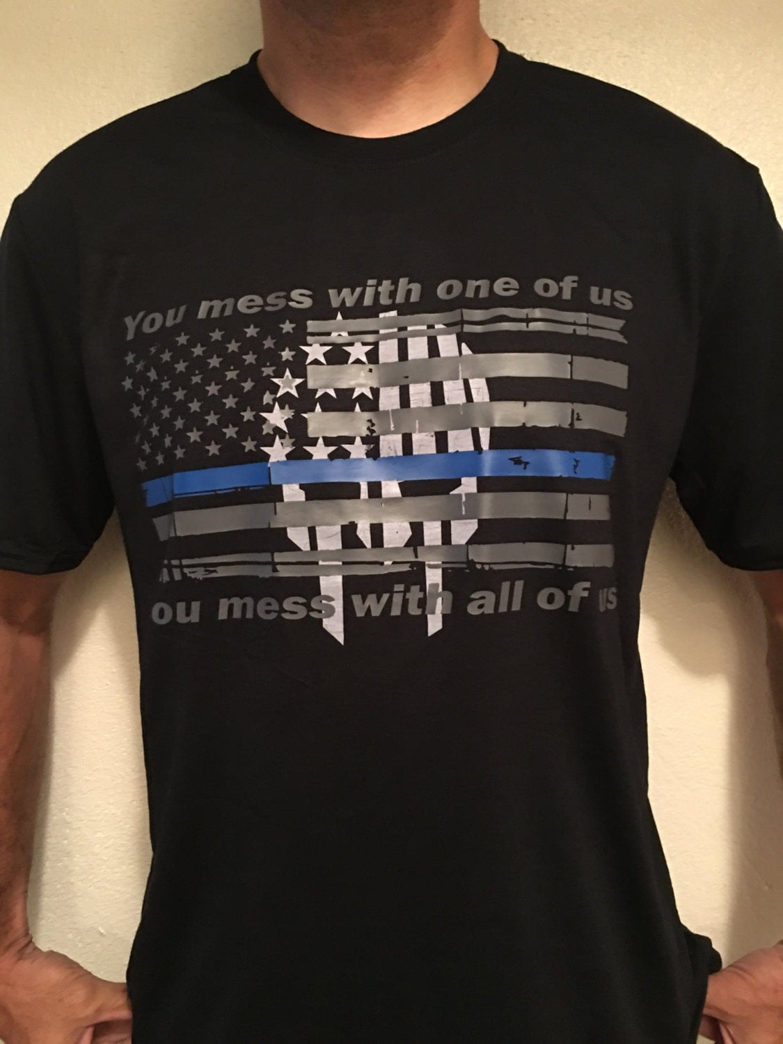 Thin blue line tshirts police t-shirts leo shirts custom