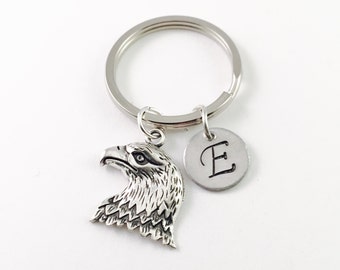 Personalized Eagle Keychain, Eagle Mascot Keychain, Sport Keychain, high school mascot, backpack charm, college mascot