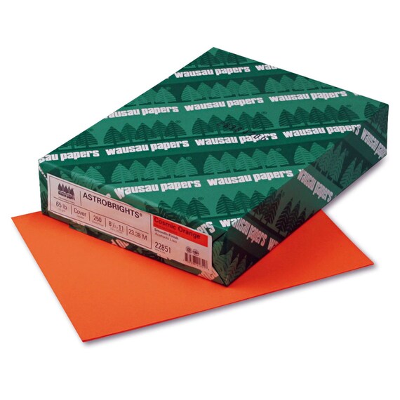 Astrobrights 22851 65 Lb CARD STOCK Cosmic ORANGE Letter