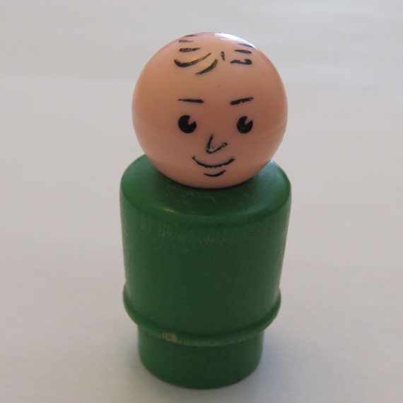 Vintage Fisher Price Little People Green Man