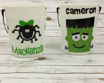 Personalized Halloween Bucket - Glow in the Dark Halloween Bucket - Halloween Bucket Personalized - Glow in the Dark Bucket - Halloween Buck