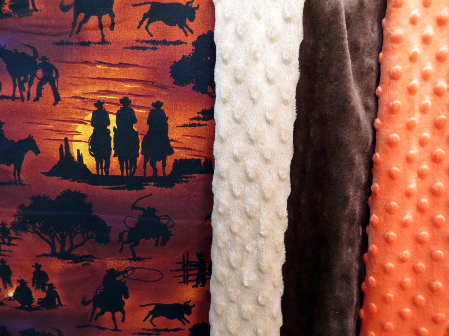 Western minky blanketLap throwLap BlanketLap QuiltRodeo