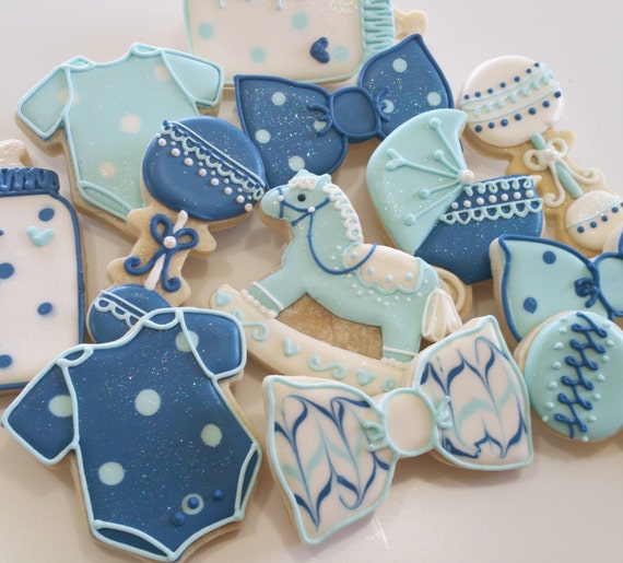 Boy Baby shower cookiesbaby sprinkle cookies baby boy