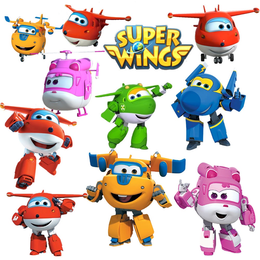 SPRING PROMO CODE 20 Super Wings Clipart by LittleElephantStudio