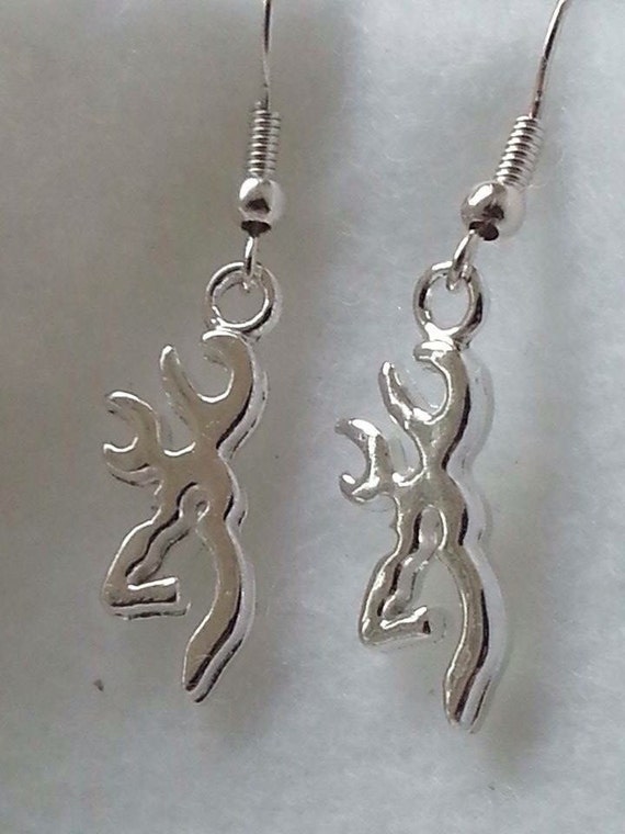 Browning deer silhouette style earring