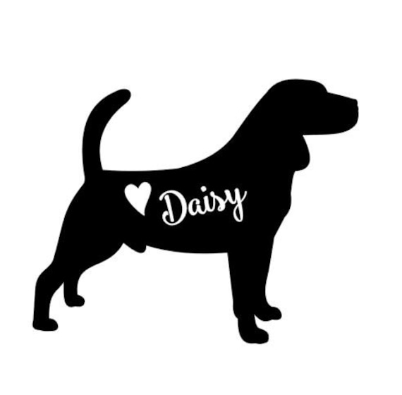 Beagle Decal // personalized Beagle decal // Beagle car decal