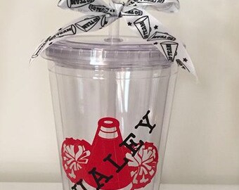 Monogrammed Cheer Tumbler Cup, Personalized Gift, Cheer Tumbler, Cheerleading Gift, Cheerleader, Cheer Coach Cup, Cheer Coach Gift