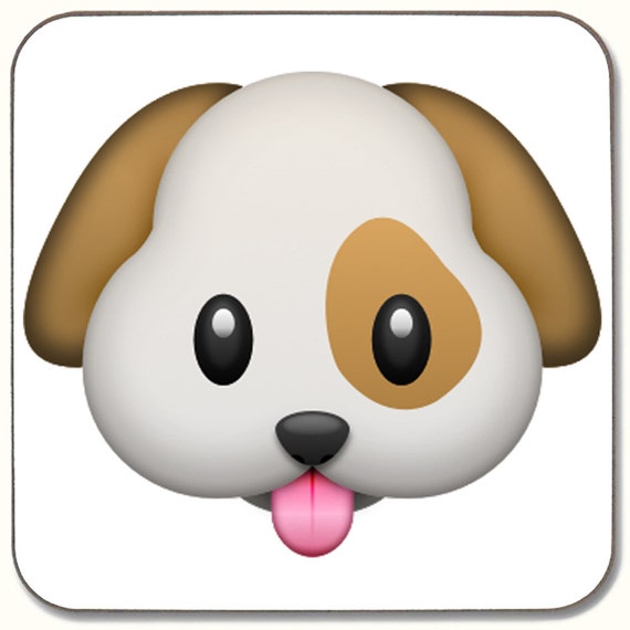 Emoji Dog Beverage coaster