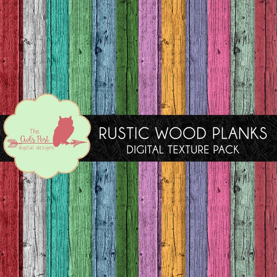 Rustic Wood Plank Texture Pack Set of 12 12x12 in 300 dpi
