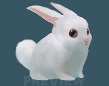 Popular items for clipart easter bunny on Etsy