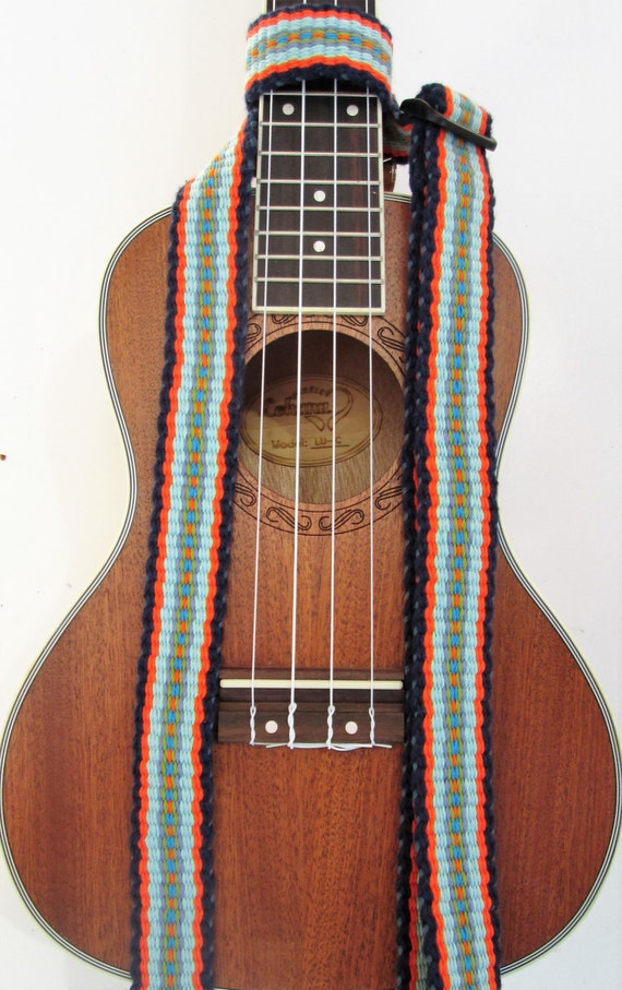 Custom Handwoven Ukulele Strap 3 Options Neck Strap Leather