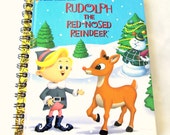 Rudolph the Red Nosed Reindeer - Recycled Notebook - Recycled Golden Book - Little Golden Book - Christmas Journal - Christmas Notebook