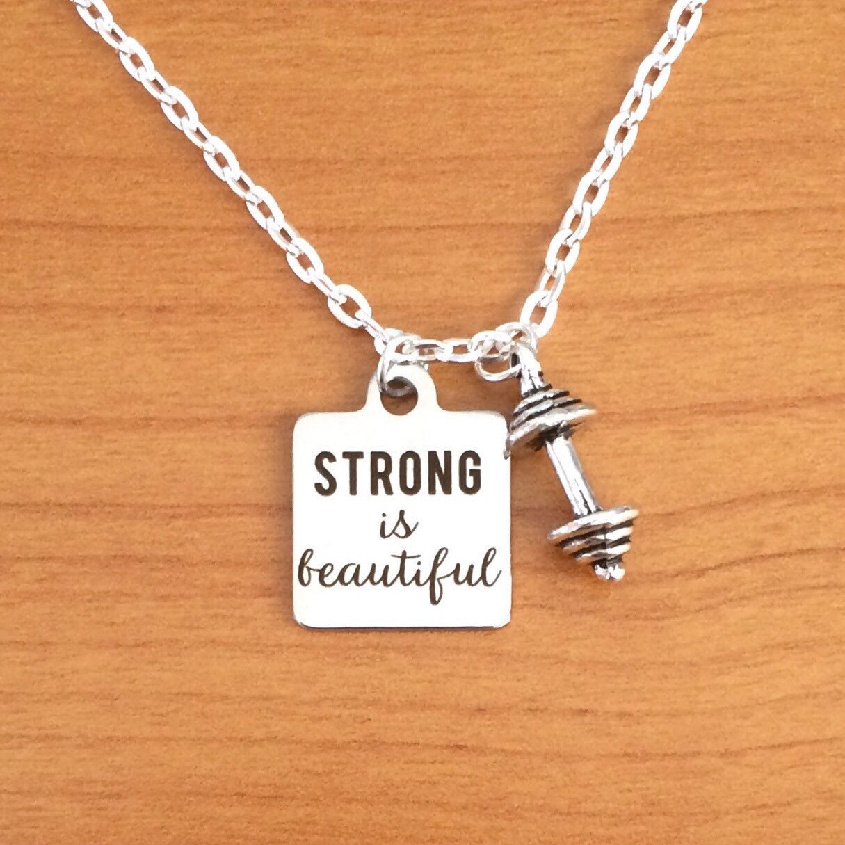 Strong necklace strong is beautiful fitness jewellery gym