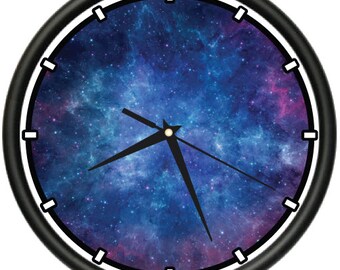 Nebula Wall Clock Space Stars Galaxy Cool Gift