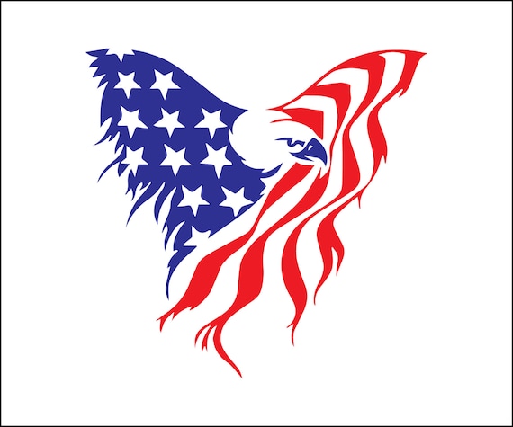 American flag eagle file unique digital download svg dxf