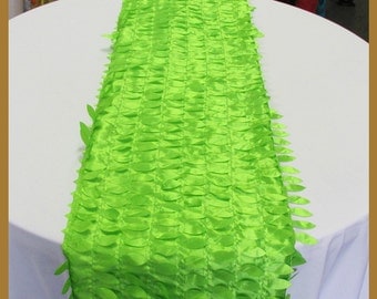 Table Runner Leaf Taffeta 4 Pcs. 14" X 108" Wedding Party Decorations Lime