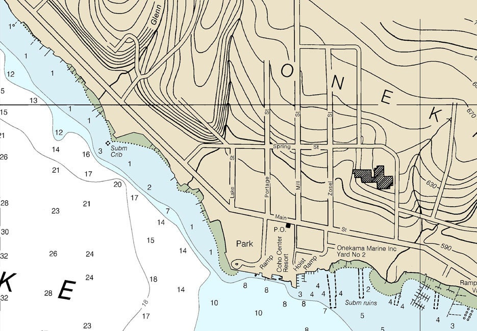 2015 Nautical Map Of Portage Lake Manistee County Michigan   Il Fullxfull.1049368524 I1rb 