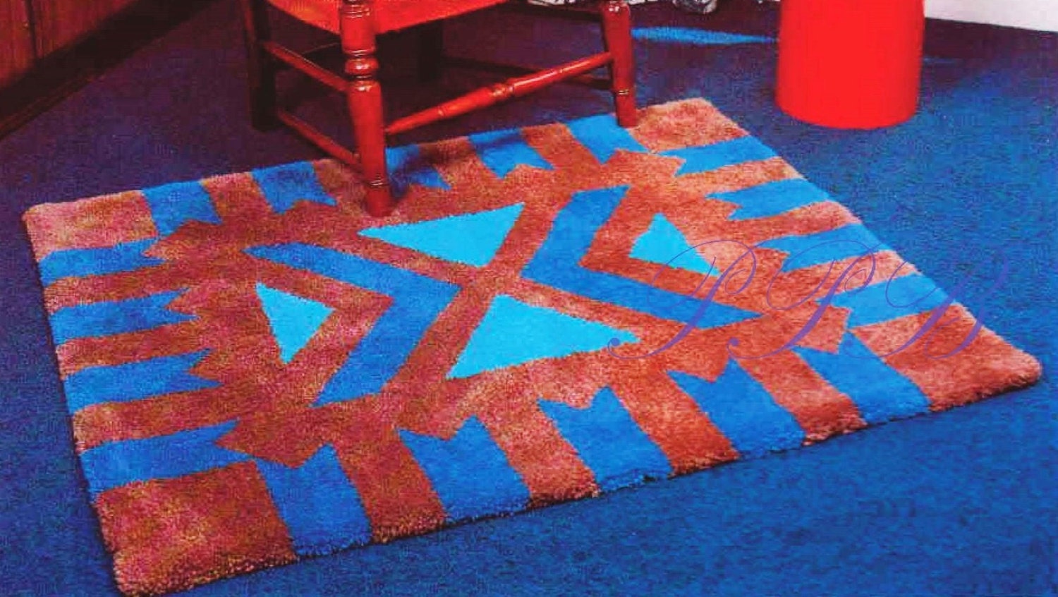 Punch Needle Scatter Rug Bright Geometric Rug PDF