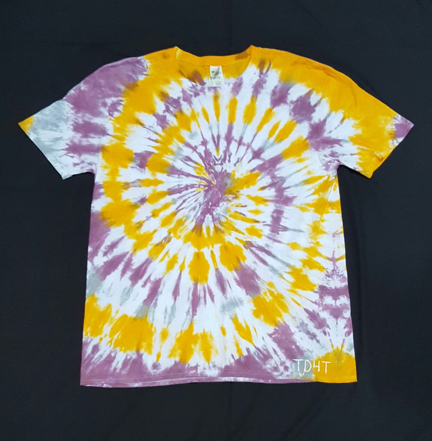 yellow tie die shirt