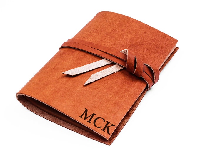 Monogrammed leather journal - custom journal - personalized journal - gift journal - monogrammed journal