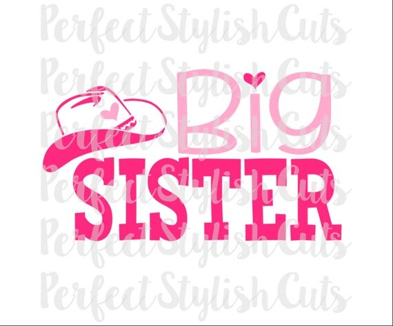 Download Big Sister Cowgirl SVG DXF EPS png Files for Cameo and