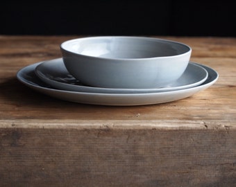 Stoneware Dinnerware. Stoneware Dishes. Handmade Stoneware Pottery Dish Set. Ceramic Dinner Plate. Dessert Plate Salad Plate Soup Bowl