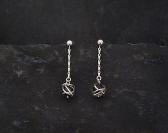 Elen Henderson Swirling Rhinestone Earrings with Pearl Drop