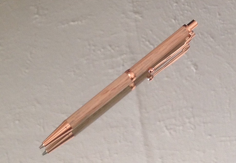 Handmade Wood Pencil Mechanical Pencil Refillable Copper