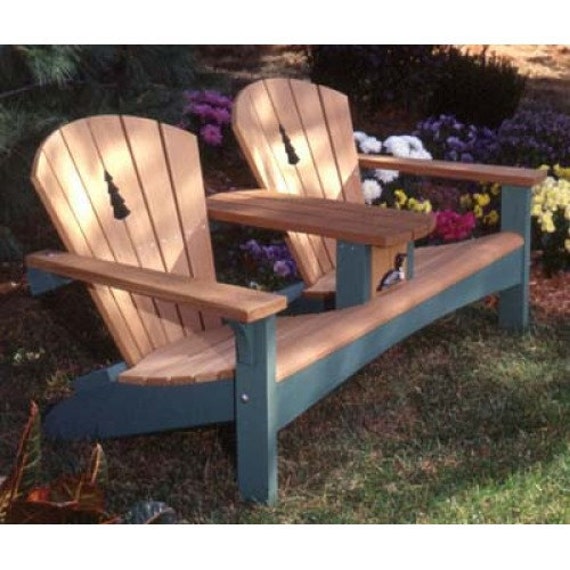 Double Adirondack Chair by avalonwoodworksetsy on Etsy