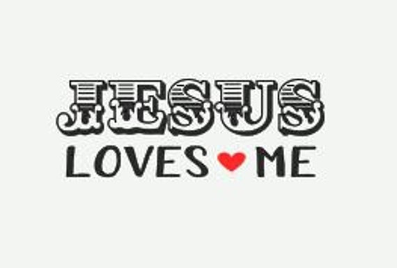 Download Jesus Loves me SVG file by SundersenCreations on Etsy