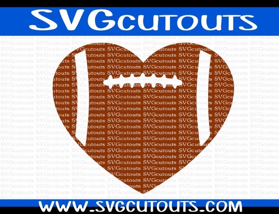 Download Heart Shaped Football Design SVG DXF EPS Formats Files for