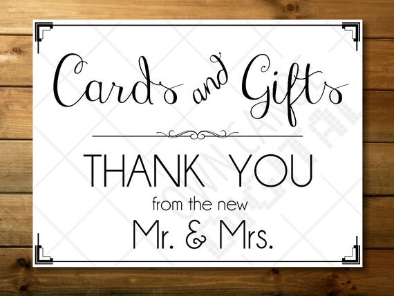 Wedding card box sign cards and gifts sign gift table