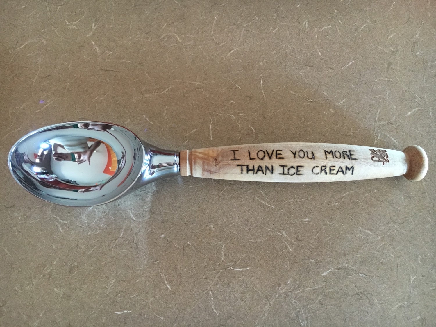Personalized Wood Ice Cream Scoop by JexWoodcraft on Etsy