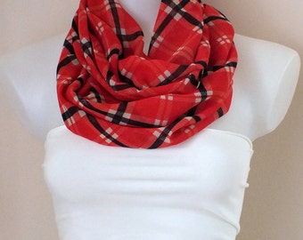 Red chiffon scarf | Etsy