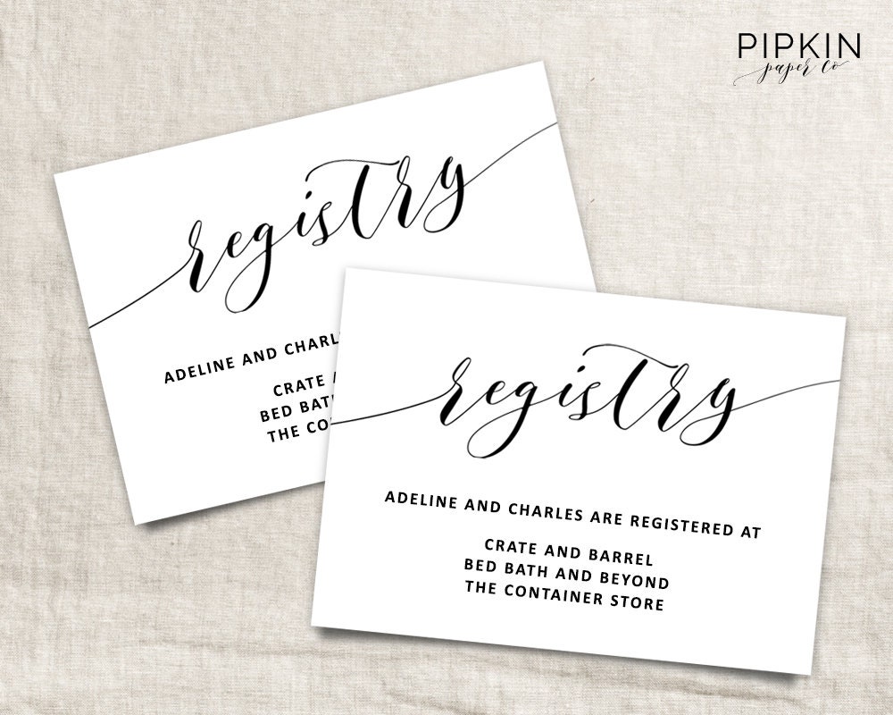 Wedding Invitation Registry Wording 1