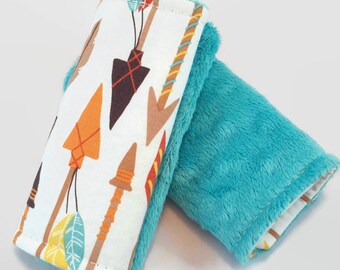Arrow Car Seat Covers, Car Seat Strap Covers,Reversible, Tribal Nursery, Indian Arrows, Carseat Strap Covers, Strap Covers