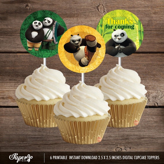 Kung Fu Panda Cupcake Toppers Printable Kung Fu Panda Party