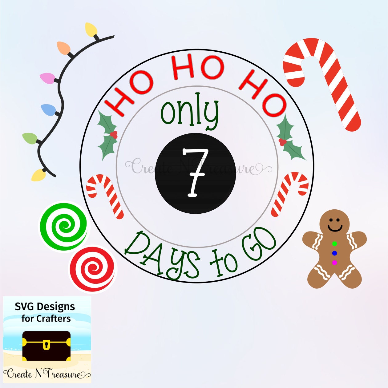 Download Christmas Countdown SVG. Holiday Countdown svg Advent