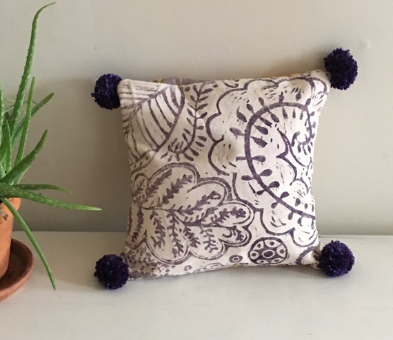 Square Mehendi Floral Pillow Throw Pillow Small Pillow