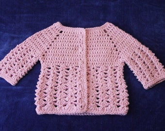 sweater baby crochet jacket hat boy pdf pattern