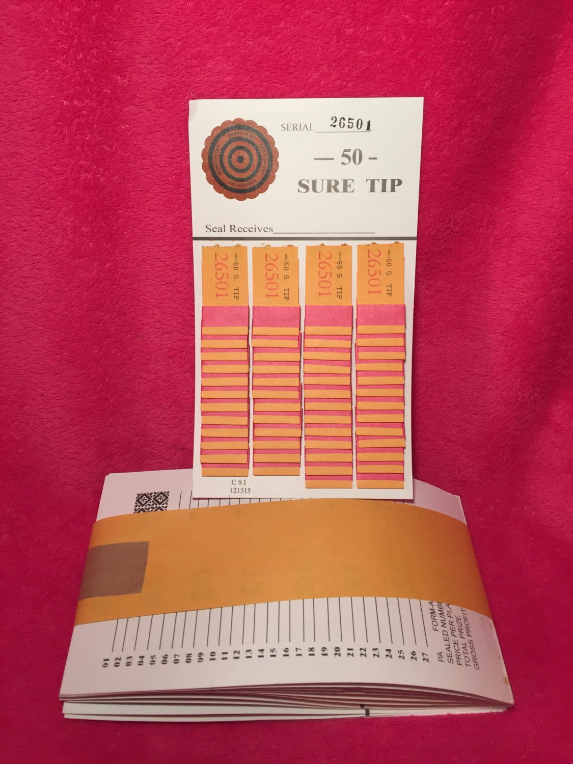 1 Dozen 50 Sure Tip Board Fund Raising Raffle Bingo Pull Tab