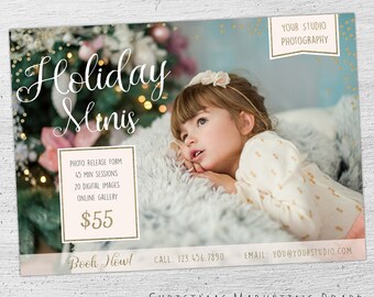 Christmas Mini Session Template, Christmas Mini Template, Holiday Mini Session Template, Chrstmas Marketing, Photoshop Template, Photography