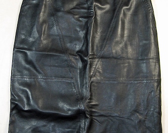 Long Black Leather Skirt Size 12
