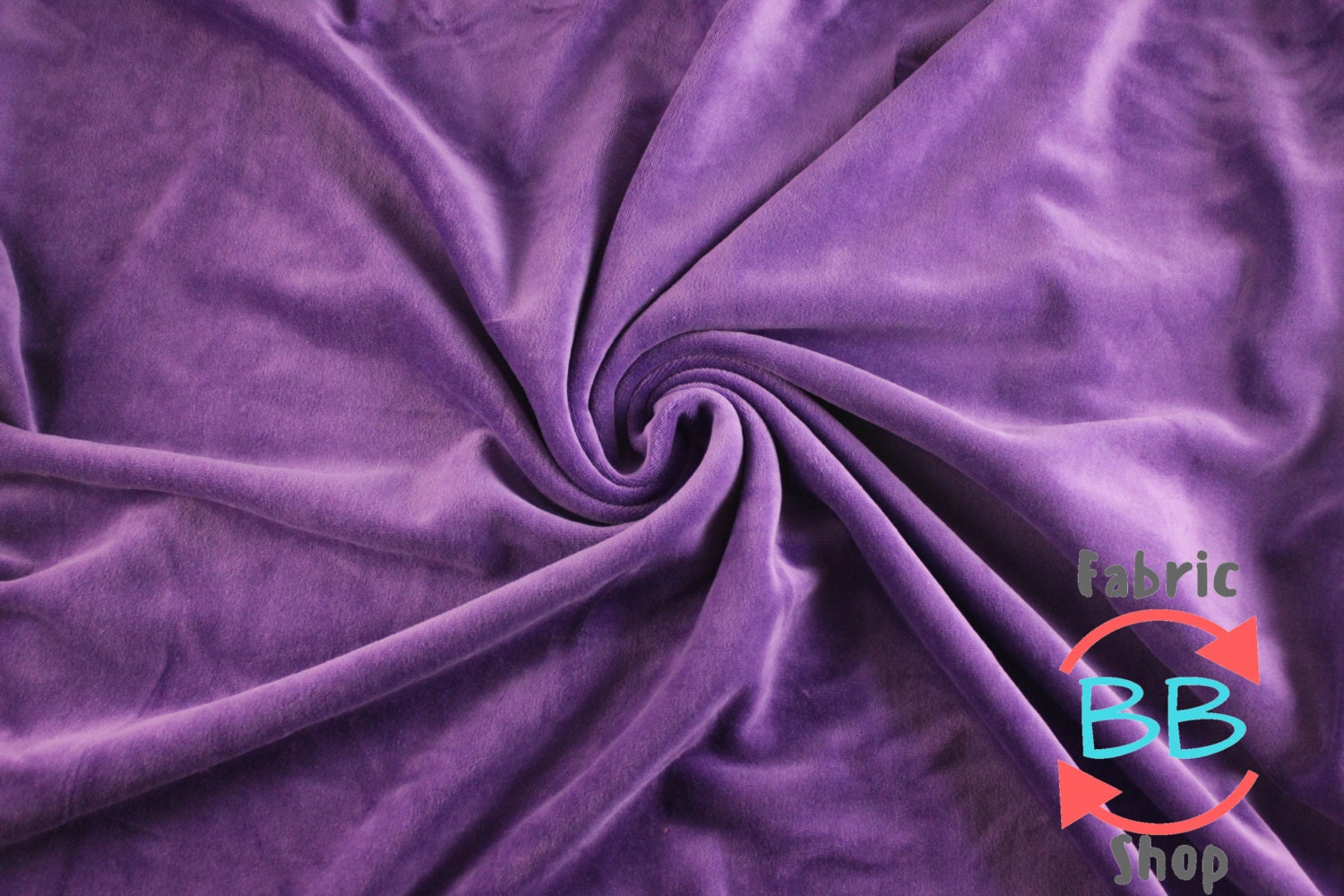 Purple Organic Cotton Velour Fabric Cloth Diaper Material