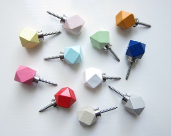 Wooden Knobs, Choose Colors, Colorful Knobs, Wall Hooks, Wall Organizer, Coat Hanger, Colorful Knob, Coat Rack, Gift Ideas