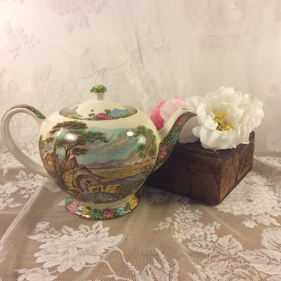The Old Mill teapot John Sadler English teapot useful mill