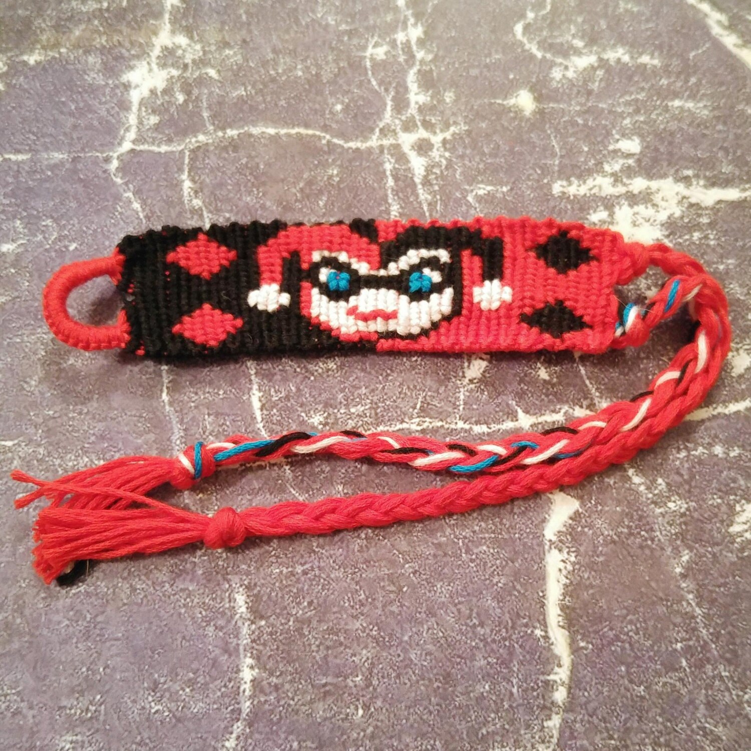 Harley Quinn Inspired Bracelet DC Comics by MayTheKnotBeWithYou