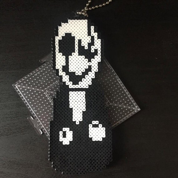 W.D Gaster Mini Perler Keychain by JustPerler on Etsy